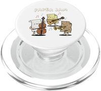 Paper Jam Cute Music Pun Cartoon Paper Band PopSockets PopGrip for MagSafe