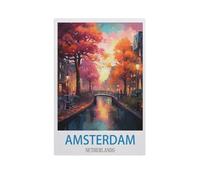 Paper Jigsaw 1000 Piece,Amsterdam Netherlands,Educational Toys For Adult Birthday Gift(38x26cm)-GD78