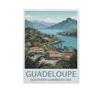 paper Jigsaw 1000 Piece,Guadeloupe Travel Poster Southern Caribbean,Educational Toys For Adult Birthday Gift(50x70cm)-AP77