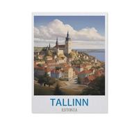 Paper Jigsaw 1000 Piece,Tallinn Estonia,Educational Toys for Adult Birthday Gift-CL212-38x52cm