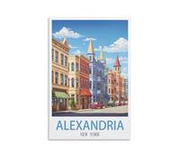 Paper Jigsaw 200 Piece Alexandria New York，Classic Puzzle DIY Kit Paper Toy Unique Gift Home Decor 35x25cm