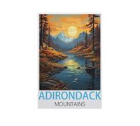 Paper Jigsaw Puzzle 1000 Pieces，Adirondack Mountains，Adult Children Toys Decompression Game（50x70cm）-FQ19