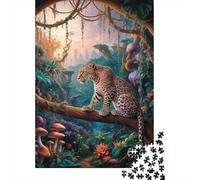 Paper Jigsaw Puzzle, 1000 Pieces, Amazing Leopard Safari, 70x50cm/1000pcs