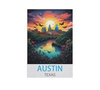 Paper Jigsaw Puzzle 1000 Pieces，Austin Texas，Adult Children Toys Decompression Game（50x70cm）-FQ21