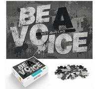 Paper Jigsaw Puzzle, 1000 Pieces, Be A Voice Not An Echo, 1000pcs (70x50cm) | For winter days with time to puzzle, this 1000-piece jigsaw puzzle for adults offers 1000 pieces for the Christmas break.