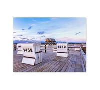Paper Jigsaw Puzzle, 1000 Pieces, Beach of St. Peter-Ording in the Blue Hour, Adult Children's Toy Decompression Game F38x52cmJ259