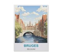 Paper Jigsaw Puzzle 1000 Pieces,Bruges Belgium,Adult Children Toys Decompression Game(38x26cm)-A3