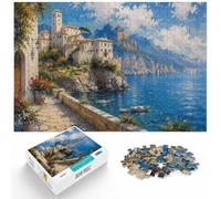 Paper Jigsaw Puzzle, 1000 Pieces, Castle at The Beach, 1000pcs (40x28cm)