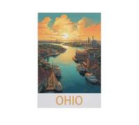 Paper Jigsaw Puzzle 1000 Pieces，Ohio，Adult Children Toys Decompression Game（38x26cm）-FQ99