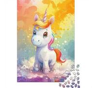 Paper Jigsaw Puzzle, 1000 Pieces, Rainbow Unicorn, 70x50cm/1000pcs | For quiet time before New Year: Adult jigsaw puzzle with 1000 pieces adds a classic jigsaw activity to the holiday season.