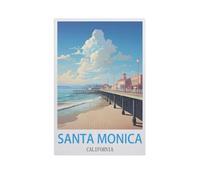 Paper Jigsaw Puzzle 1000 Pieces,Santa Monica California,Adult Children Toys Decompression Game(38x26cm)-H83