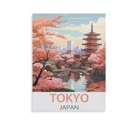 paper Jigsaw Puzzle 1000 Pieces，Tokyo Japan Vintage Travel Poster，Adult Children Toys Decompression Game（50x70cm）-AF74
