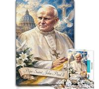 Paper Jigsaw Puzzle Pope Saint John Paul II 1000pcs (70x50cm) for Adults | For a puzzle gift during the festive season: Adult jigsaw puzzle with 1000 pieces fits relaxed evenings through December.