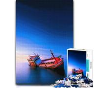 Paper Jigsaw Puzzle Sunken Ship at Dusk 1000pcs (52x38cm) for Adults | A classic paper puzzle at weekends for calm focus.