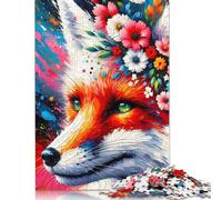 Paper Jigsaw Puzzles Acrylic Majestic Blossoming Fox 1000 Piece Puzzles Adults And Jigsaw Puzzle Challenge Toy 38x26cm/1000pcs