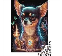 Paper Jigsaw Puzzles for Adults 1000 Piece Chihuahua Dog54 Jigsaw Puzzles for Adults Challenging Game Brain Teasers 1000pcs (38x26cm)