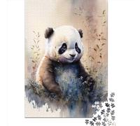 Paper Jigsaw Puzzles for Adults 1000 Piece Cute Baby Panda Painting Jigsaw Puzzles for Adults Challenging Game Brain Teasers 1000pcs (38x26cm)