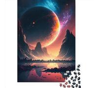 Paper Jigsaw Puzzles for Adults 1000 Piece Dawn_of_Space_Landscape Jigsaw Puzzles for Adults Challenging Game Brain Teasers 1000pcs (38x26cm)