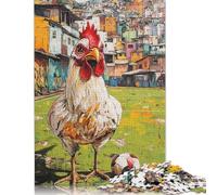 Paper Jigsaw Puzzles for Adults 1000 Piece Easter Art Rooster Jigsaw Puzzles for Adults Challenging Game Brain Teasers 1000pcs (38x26cm)
