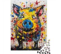 Paper Jigsaw Puzzles for Adults 1000 Piece Hog Jigsaw Puzzles for Adults Challenging Game Brain Teasers 1000pcs (38x26cm)