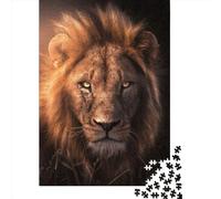 Paper Jigsaw Puzzles for Adults 1000 Piece Majestic Lion Portrait Jigsaw Puzzles for Adults Challenging Game Brain Teasers 1000pcs (38x26cm)