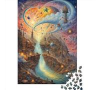 Paper Jigsaw Puzzles for Adults 1000 Piece Trippy_Psychedelic Jigsaw Puzzles for Adults Challenging Game Brain Teasers 1000pcs (38x26cm)