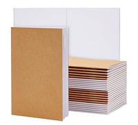 Paper Junkie 24 Pack Blank Kraft Notebooks A5, Bulk Blank Books To Write Stories, Notebooks for Kids, Drawing, Sketching (14x21 cm)