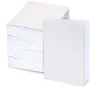 Paper Junkie Blank Notebook - 24-Pack Unlined Books, Unruled Plain Travel Journals for Students, School, Children's Writing Books, Creative Class Projects, White, 4.25 x 5.5 Inches, 24 Sheets Each