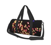 Paper Lantern Print Round Duffel Bag, Canvas Overnight Travel Tote Bag, Waterproof and Tear-Resistant.Foldable Weekend Travel Bag