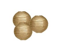 Paper Lanterns Mix Color Packs of 3 Round Paper Lanterns Lampshade Party Decorations (Gold, 14" (35 Cm))