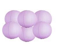 Paper Lanterns Mix Color Packs of 6 Round Paper Lanterns Lampshade Party Decorations (Lilac, 14" (35 Cm))