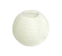 Paper Lanterns Round White Light Shade Lantern Large Circle Ceiling Lightshade Hanging Lampshade Assorted Decorations for Wedding Party Celebration (Beige,25cm)