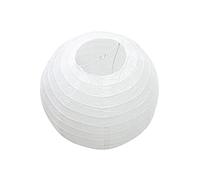 Paper Lanterns Round White Light Shade Lantern Large Circle Ceiling Lightshade Hanging Lampshade Assorted Decorations for Wedding Party Celebration (White,25cm)