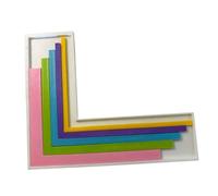 Paper Layering Guide Set, Nested Corner Positioning Rulers with Inch Marks for Greeting Cards Journal Pages Desk Projects Paper Alignment Guides Border Spacing Tool Layering Corner Ruler Card Making