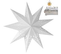 Paper Light Shade 45cm/17.7 in White Star Lampshade Xmas Holiday 3D Paper Star Ceiling Lampshade for Christmas Party Wedding Birthday Home Festival Store Decoration