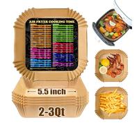Paper Liners for Small Air Fryers, 5.5inch Square, Compatible with Cosori, Dash, Instant Vortex & Other 2-3Qt Mini Air Fryers, 100PCS