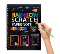 Paper - Magic Off Art Notebook, Scratch Notes Creative Rainbow Drawing Toy,;ainbow Scratch Paper,Easter for Kids,Birthday for Girls