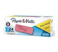 Paper Mate 70520 Pink Pearl Erasers, Medium, 24 Count