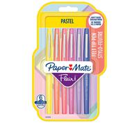 PAPER MATE 95236 Blister Pack of 6 Nylon Flair Marker, Assorted Colours, Pastel
