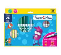 Paper Mate 24 Children's Felt Tip Pens Colouring Pens Washable Ink 24 Colours