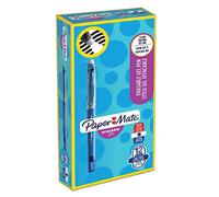 Paper Mate Erasable Gel Pen, Fine 0.5 mm Tip - Blue, Box of 12
