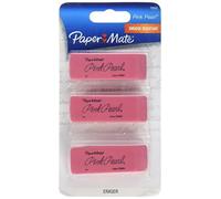 Paper Mate Pink Pearl Erasers, Medium, 3 Count