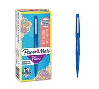 Paper Mate Fine Line Marker Nylon 0.8mm Blue Pack 12 - S0191013