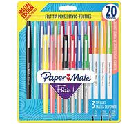 Paper Mate Flair Felt Tip Pens | Assorted Bold (1.2mm), Medium (0.7mm) and Ultra Fine (0.4mm) Points | Assorted Special Edition Colours | 20 Pack