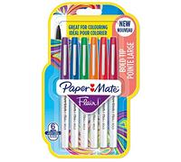 Paper Mate Flair Felt Tip Pens | Bold Point (1.2mm) | Assorted Colours | 6 Count