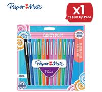Paper Mate Pens Flair Felt Tip 0.7 mm Medium Point Assorted Candy Pop Colours 12 Pc
