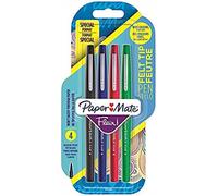 Paper-Mate Felt Tip Pens Flair Medium Point (0.7mm) Assorted Business Colours 4 Count Pouch