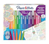 Paper Mate Flair Felt Tip Pens Gift Set | Medium Point (0.7 mm) Markers | Assorted Colouring Pens | For Kids & Adult Colouring, Journalling & More | 20 Count