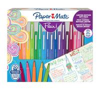 Paper Mate Flair Felt Tip Pens Gift Set | Medium Point (0.7 mm) Markers | Assorted Colouring Pens | For Kids & Adult Colouring, Journalling & More |