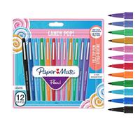 Paper Mate InkJoy 100 Ballpoint Pen 1.0mm Tip 0.7mm Line Blue/Brown/Green/Orange/Pink/Purple (Pack 12)